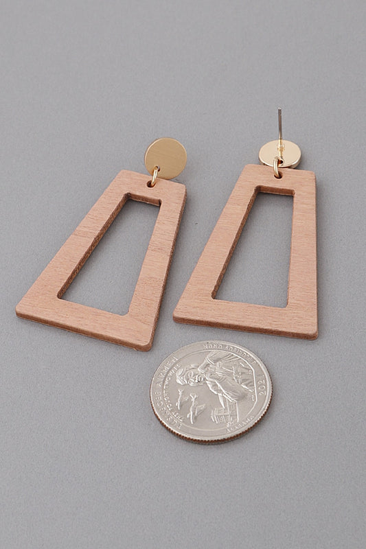 MAUVE GEOMETRIC DROP EARRINGS