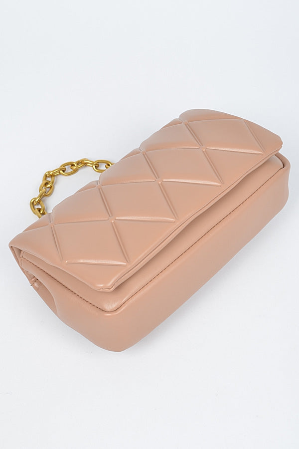 EMBOSSED FAUX LEATHER CROSSBODY HANDBAG