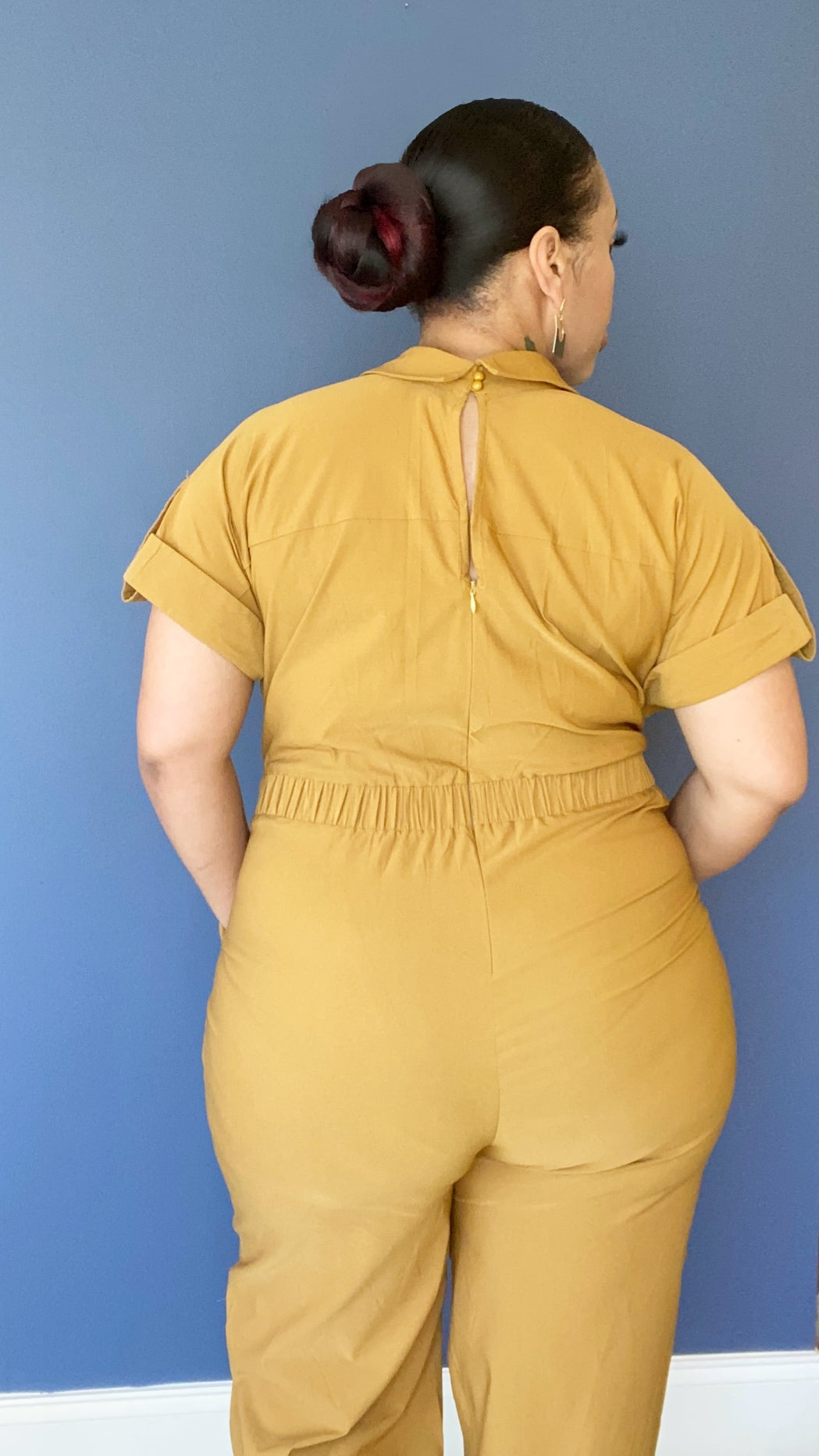 MUSTARD WIDE LEG JUMPSUIT