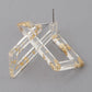 GOLD SPLATTER SQUARE EARRINGS