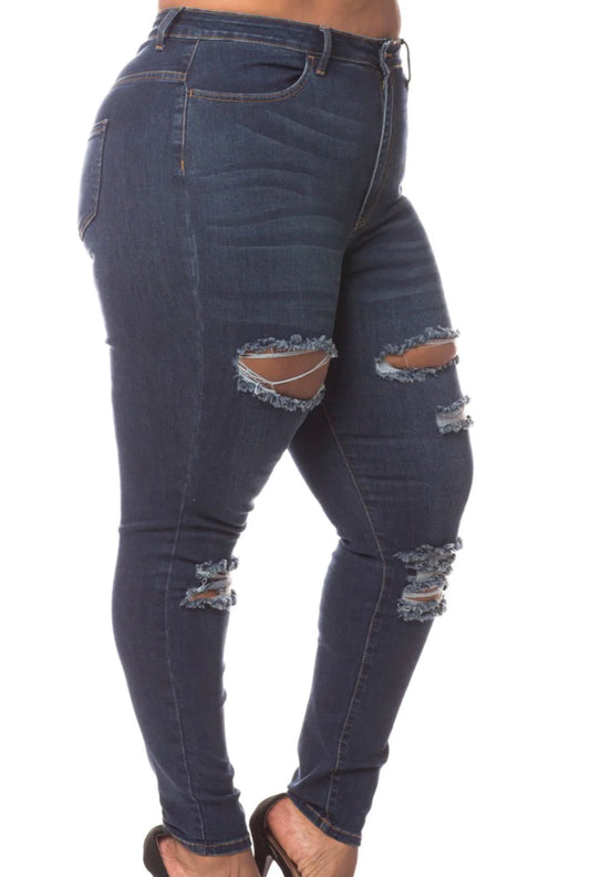 SEXY FRONT DESTROYED JEANS