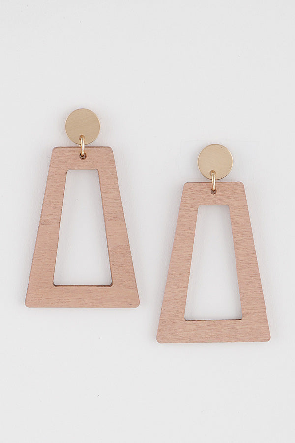 MAUVE GEOMETRIC DROP EARRINGS