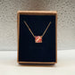 GOLD ROUND CUT FOOTBALL NECKLACE