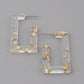 GOLD SPLATTER SQUARE EARRINGS