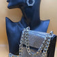 RHINESTONE CHAIN CROSSBODY BAG