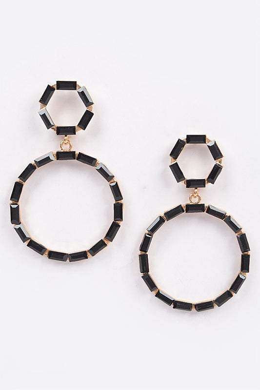 DOUBLE CIRCLE DANGLE EARRINGS