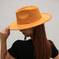 MUSTARD FEDORA HAT