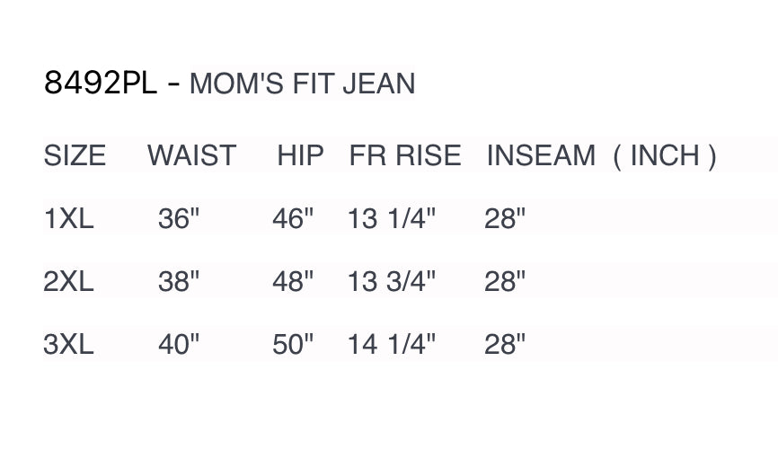 PLUS CURVY DESTROY MOM'S FIT JEAN