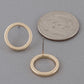 GOLD BRASS ROUND FRAME STUD EARRINGS